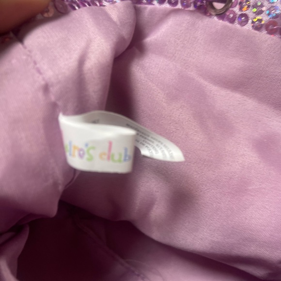 Lilac sequin Bucket mini Backpack Violet Purple - Picture 5 of 5